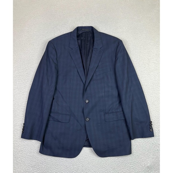 Hugo Boss Blazer Mens 42R Navy Wool The James4 2 Button Sport Coat 50269563
